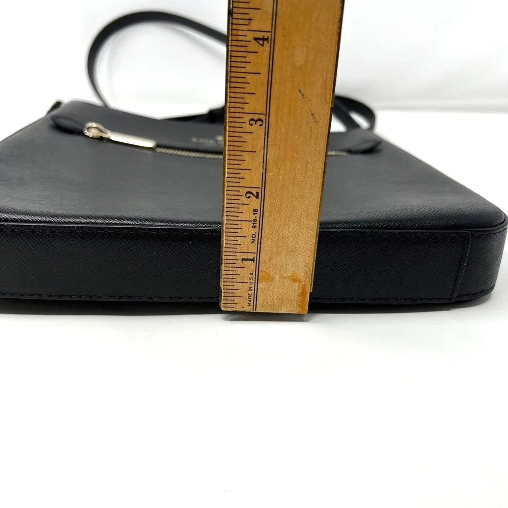 Kate‎ Spade Sadie North South Black Saffiano Leather Crossbody Bag K7379